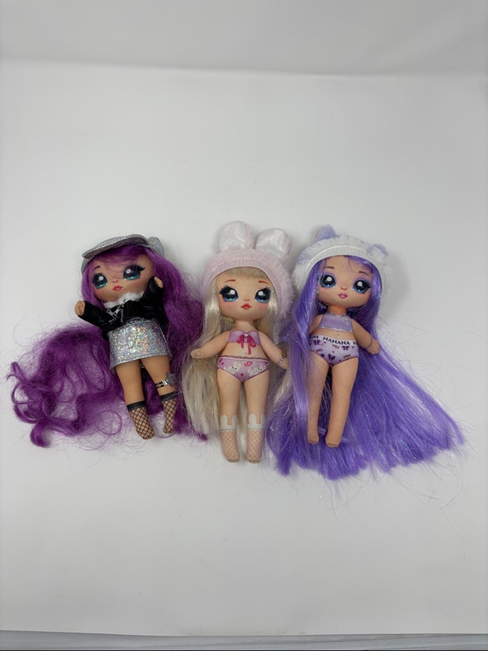 Na Na Na Purple & Blonde Fashion Doll Trio - Playset Dolls with Colorful Hair